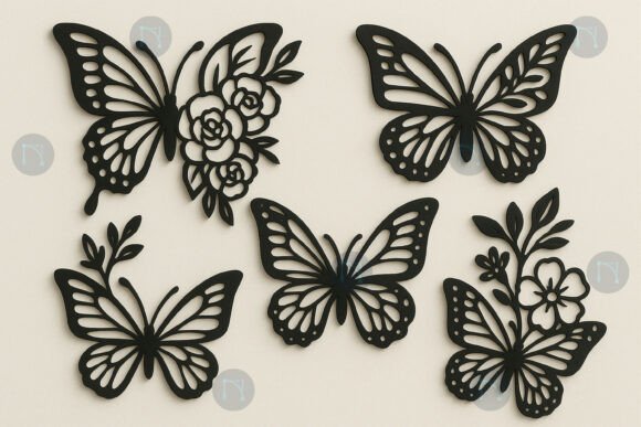 Floral Butterfly Wood